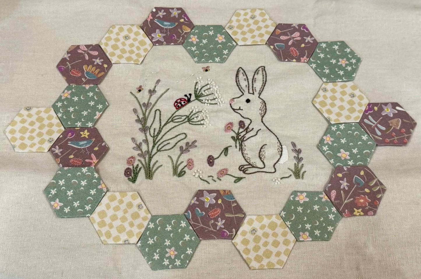 Rabbit Meadow Dual Zipper Folding Pouch