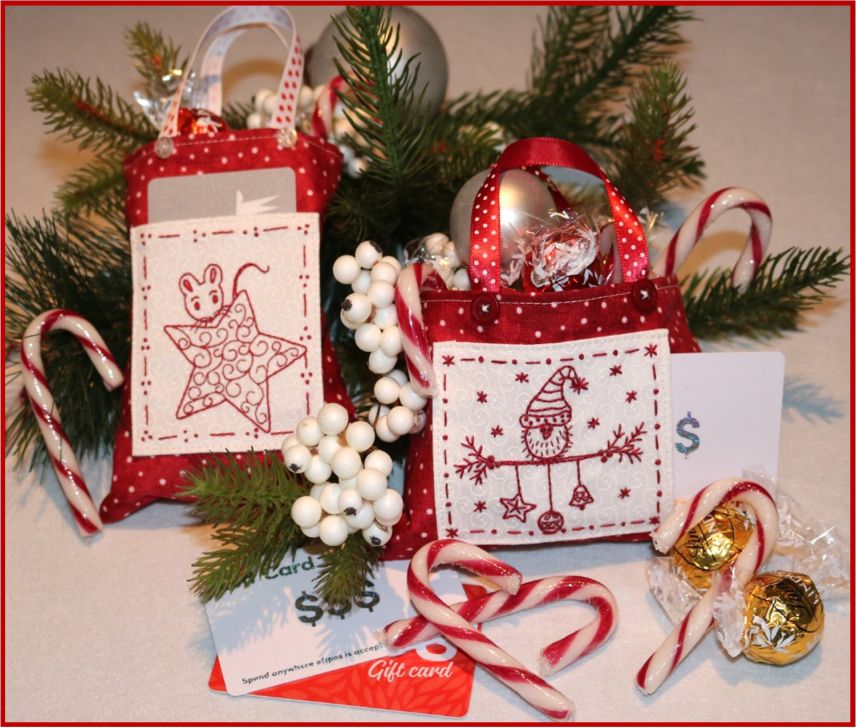 Mini Xmas Gift Card Bags