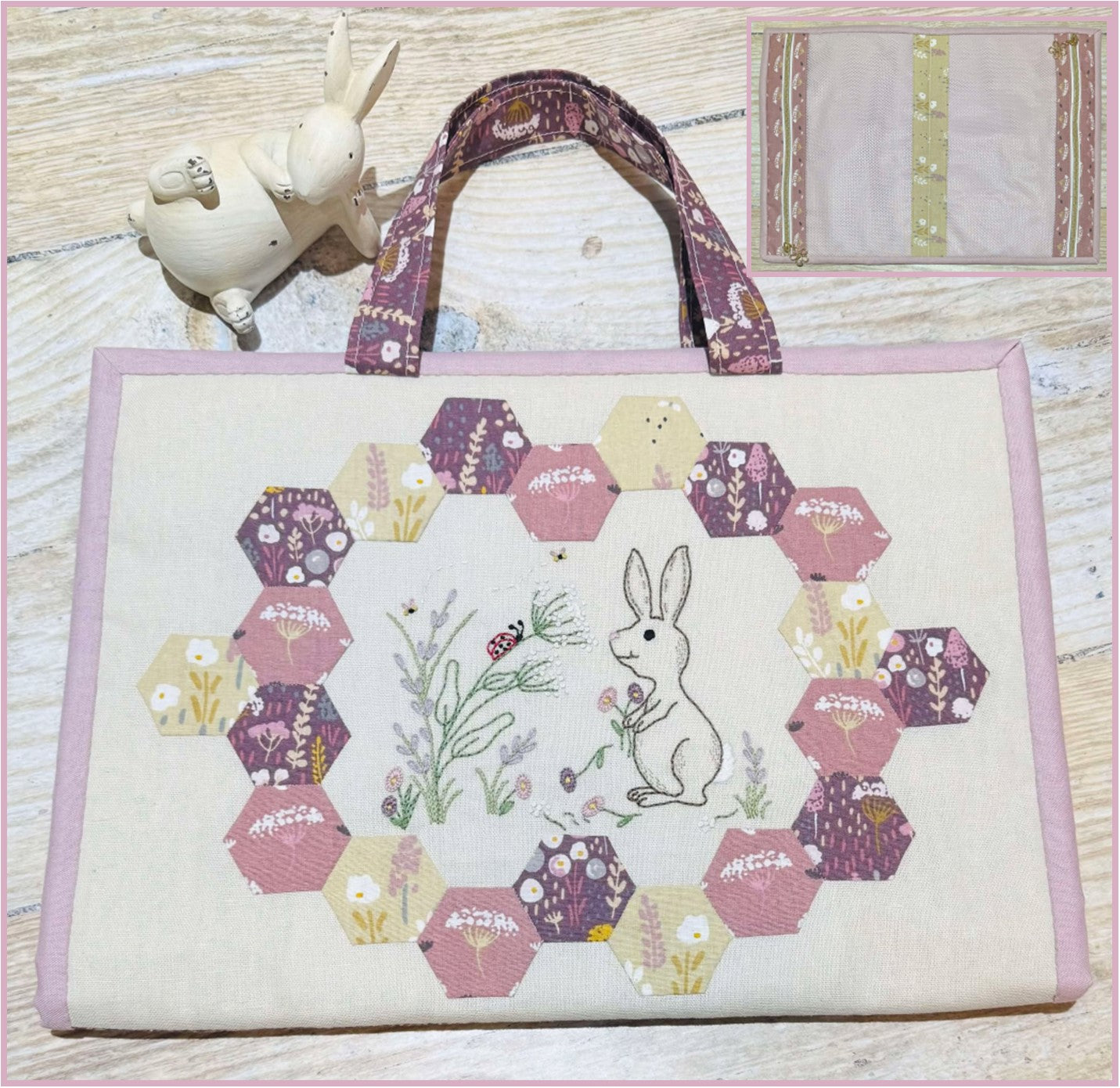 Rabbit Meadow Dual Zipper Folding Pouch