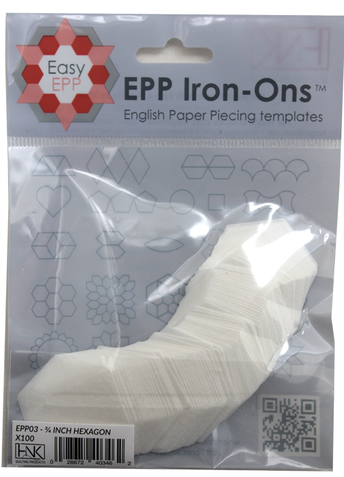 Easy EPP Iron-Ons - Hugs 'n Kisses - 3/4 inch Hexagons