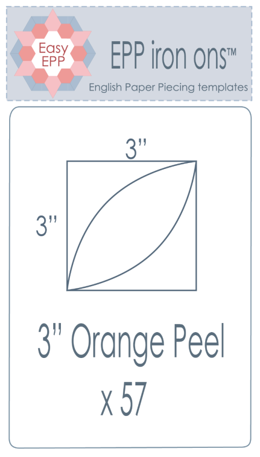 Easy EPP Iron-Ons - Hugs 'n Kisses  -  3" Orange Peels