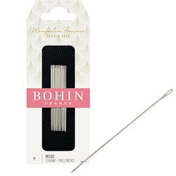 Basting/Pleating Milliners Needles - Size 9