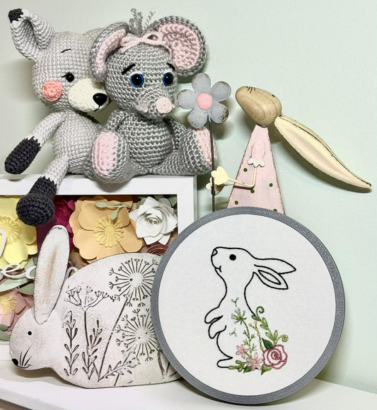 Bunny Blooms Stitchery