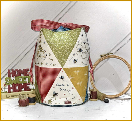 Create a Buzz Drawstring Tab Bag
