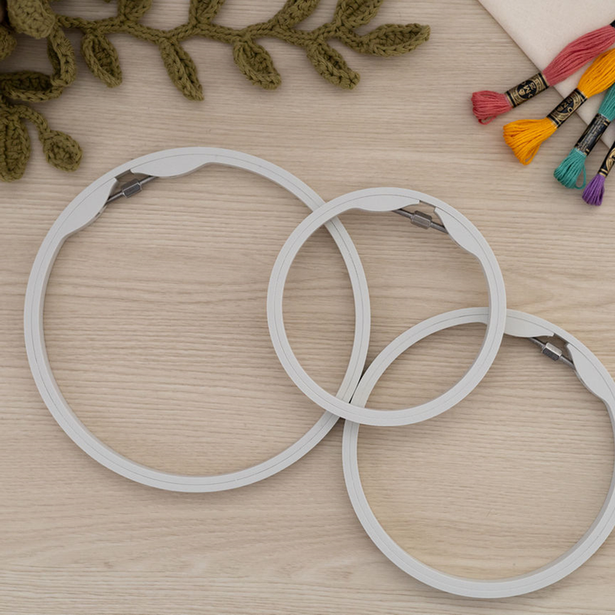 Hoop and Layer Embroidery Hoops - Round 120mm