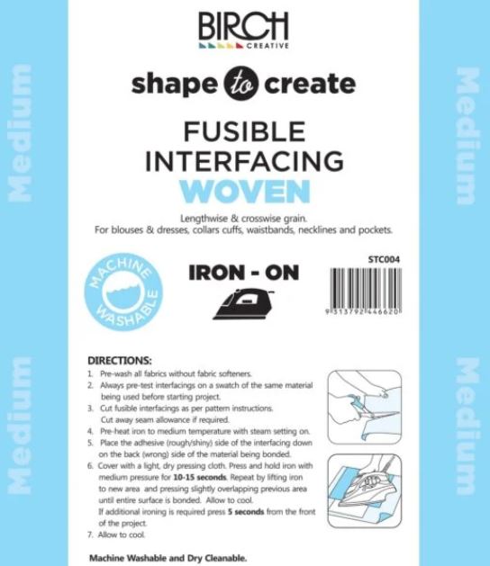 Shape to Create Fusible Interfacing Stabiliser